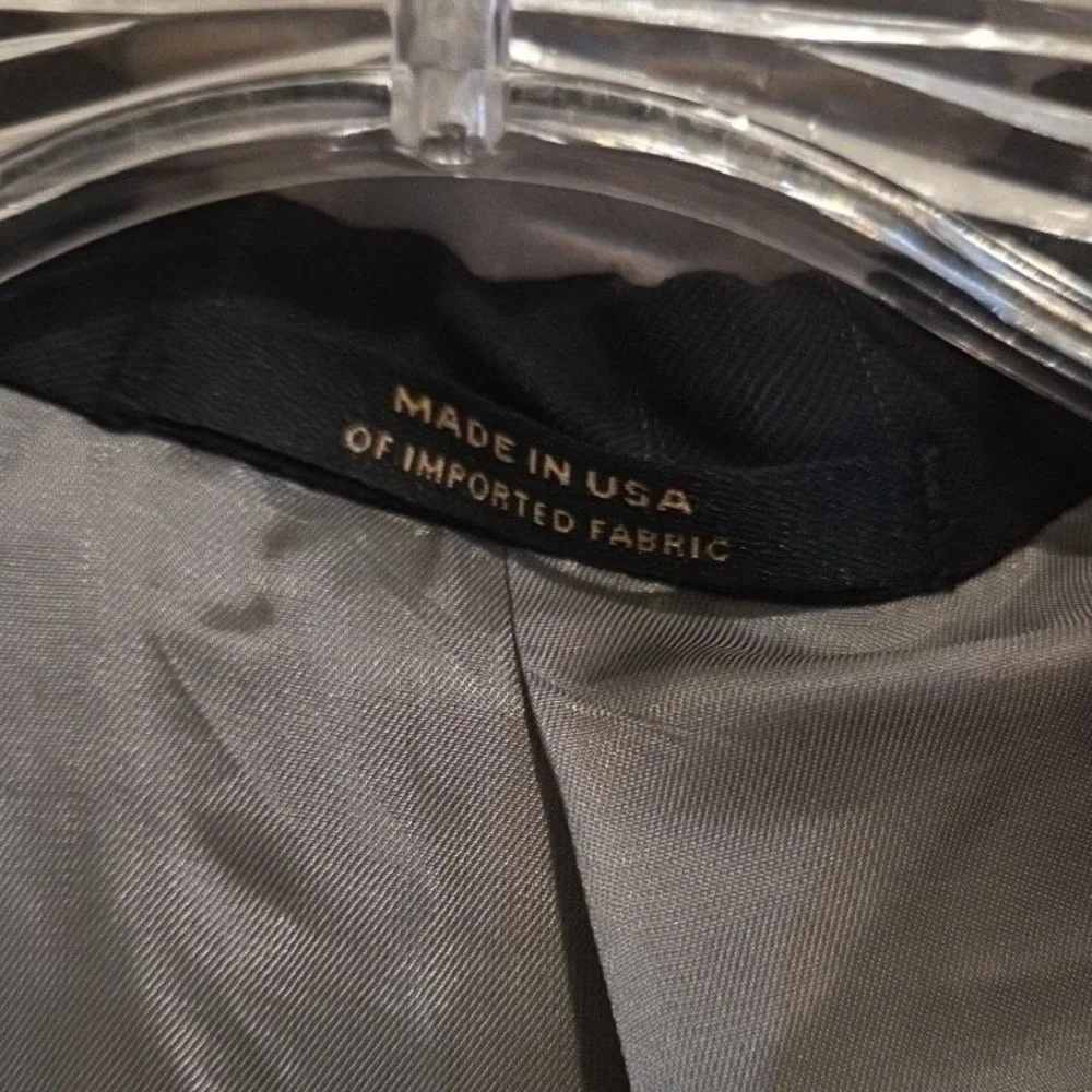 Hart Schaffner Marx Gold Trumpeter Gray Pinstripe‎ Blazer Jacket, Men's 42R USA